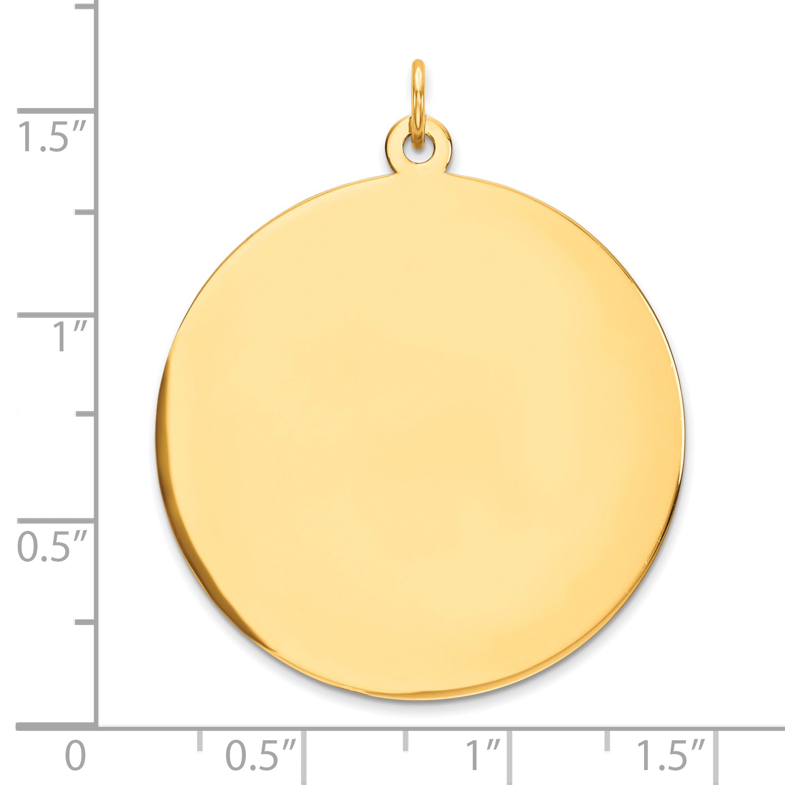 10K Plain .018 Gauge Circular Engravable Disc Charm Secondary image
