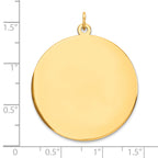 10K Plain .018 Gauge Circular Engravable Disc Charm