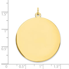 10K Plain .018 Gauge Circular Engravable Disc Charm