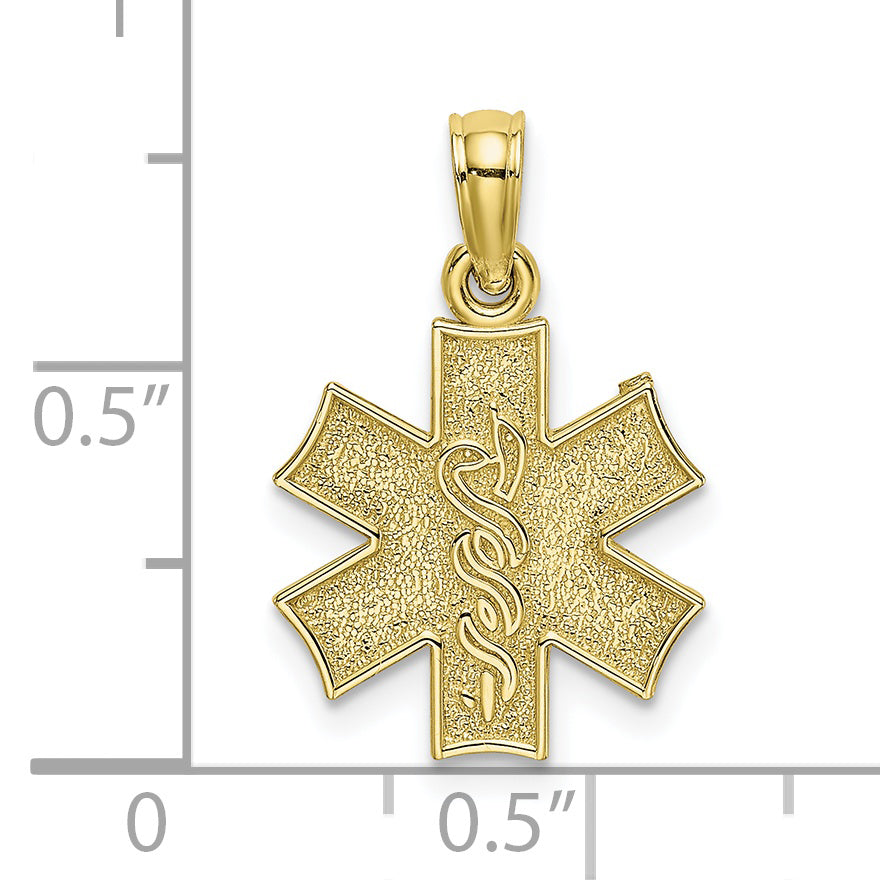 10K Medical Jewelry Symbol Pendant