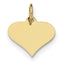 10K Gold Engravable Heart Disc Charm  Elegant and Personalized Pendant