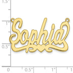 10KY Polished with Heart Name Plate