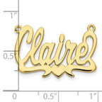 10K Polished Heart Name Plate