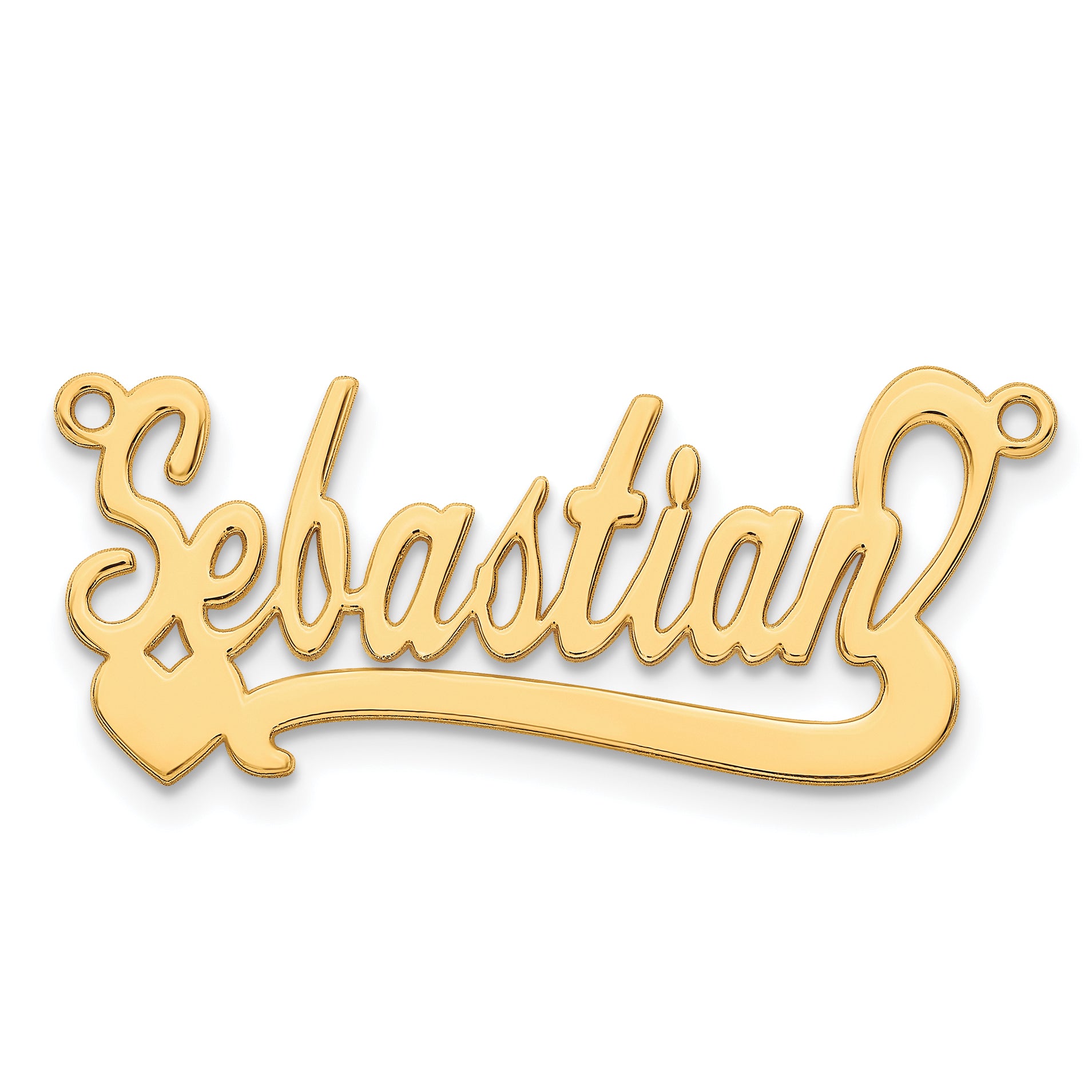 Personalized Heart Name Plate Necklace