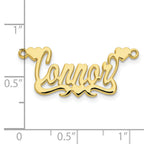 10K Polished Heart Name Plate