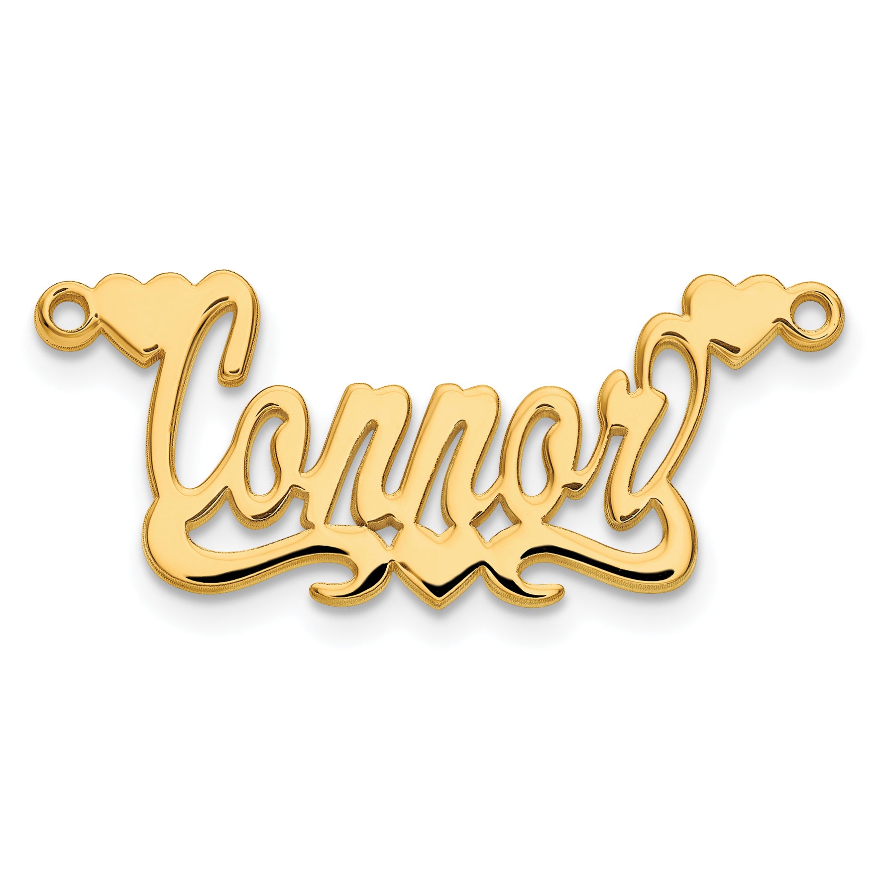 10K Polished Heart Name Plate Main image