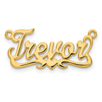 10K Polished Heart Name Plate