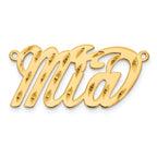 10K Polished Diamond-cut Name Plate