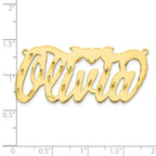 10KY Diamond-cut with Heart Name Plate