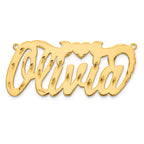 10KY Diamond-cut with Heart Name Plate