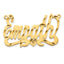 10KY Diamond-cut with Heart Name Plate