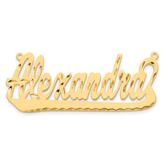 10K Polished Diamond-cut Name Plate