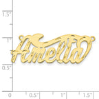 10K Polished Diamond-cut Name Plate