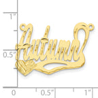 10K Polished Diamond-cut Heart Name Plate