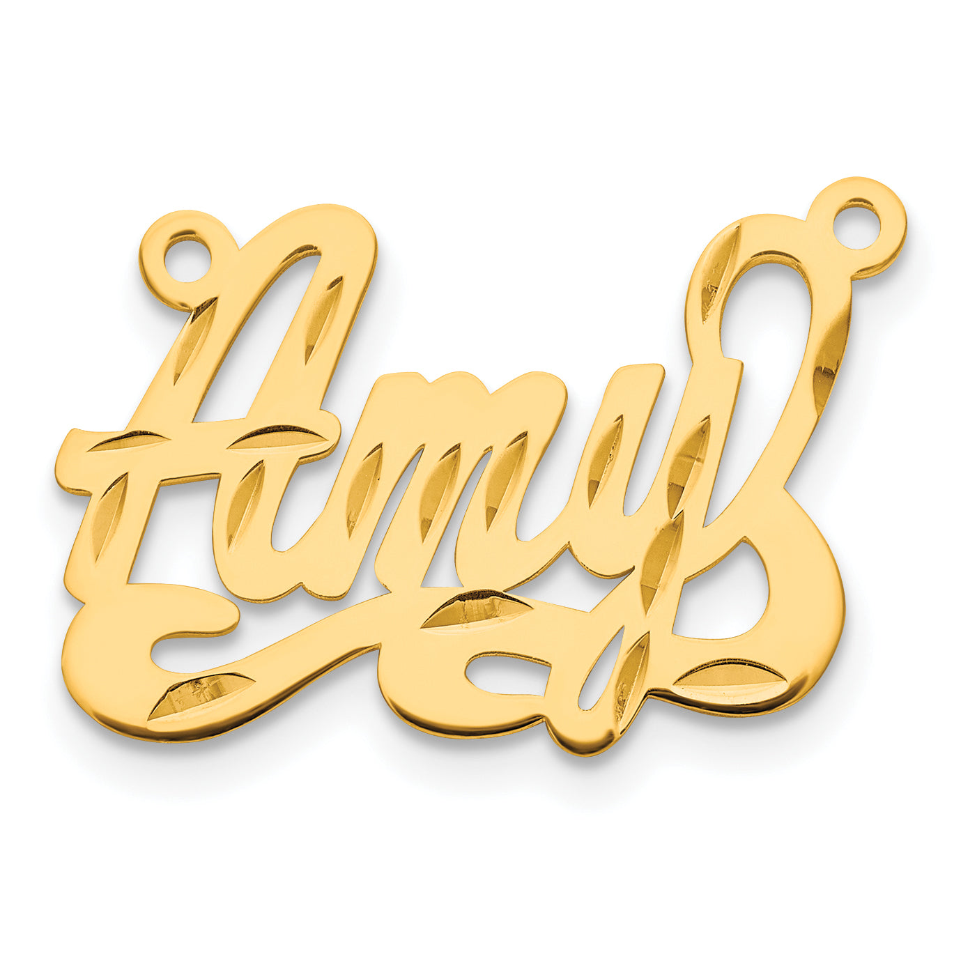 10K Diamond-cut Name Plate Secondary image