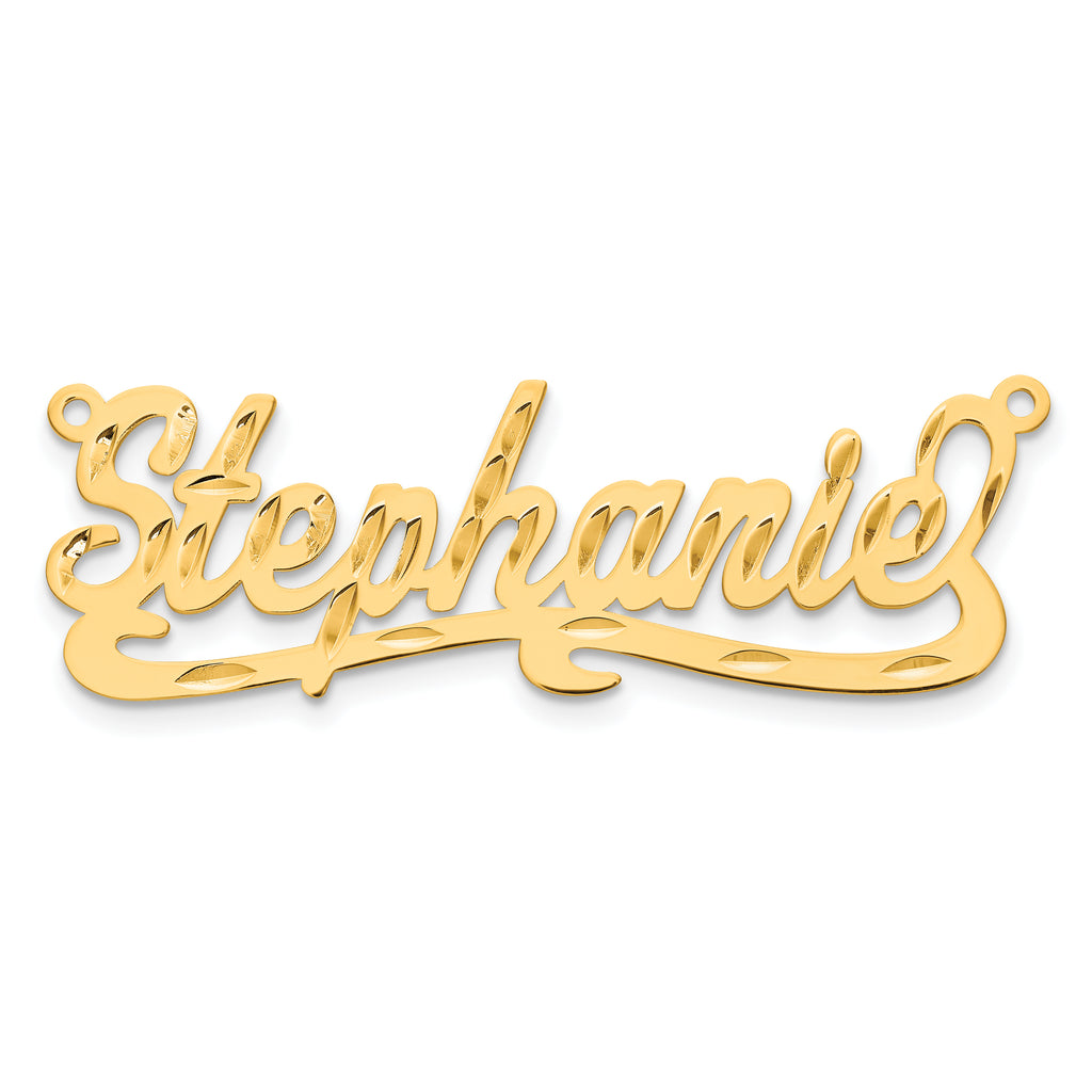 10K Diamond-cut Name Plate
