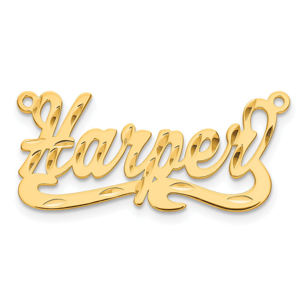 10K Diamond-cut Name Plate