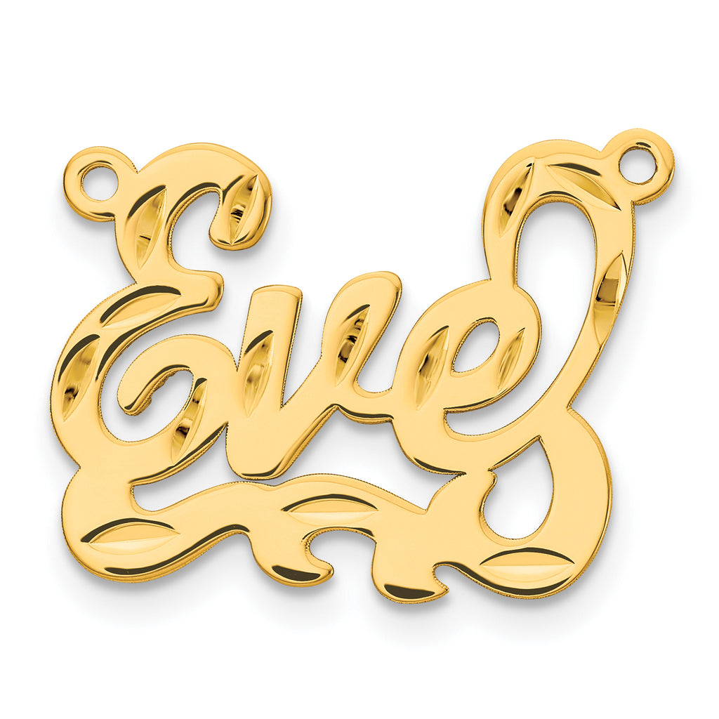 10K Diamond-cut Name Plate