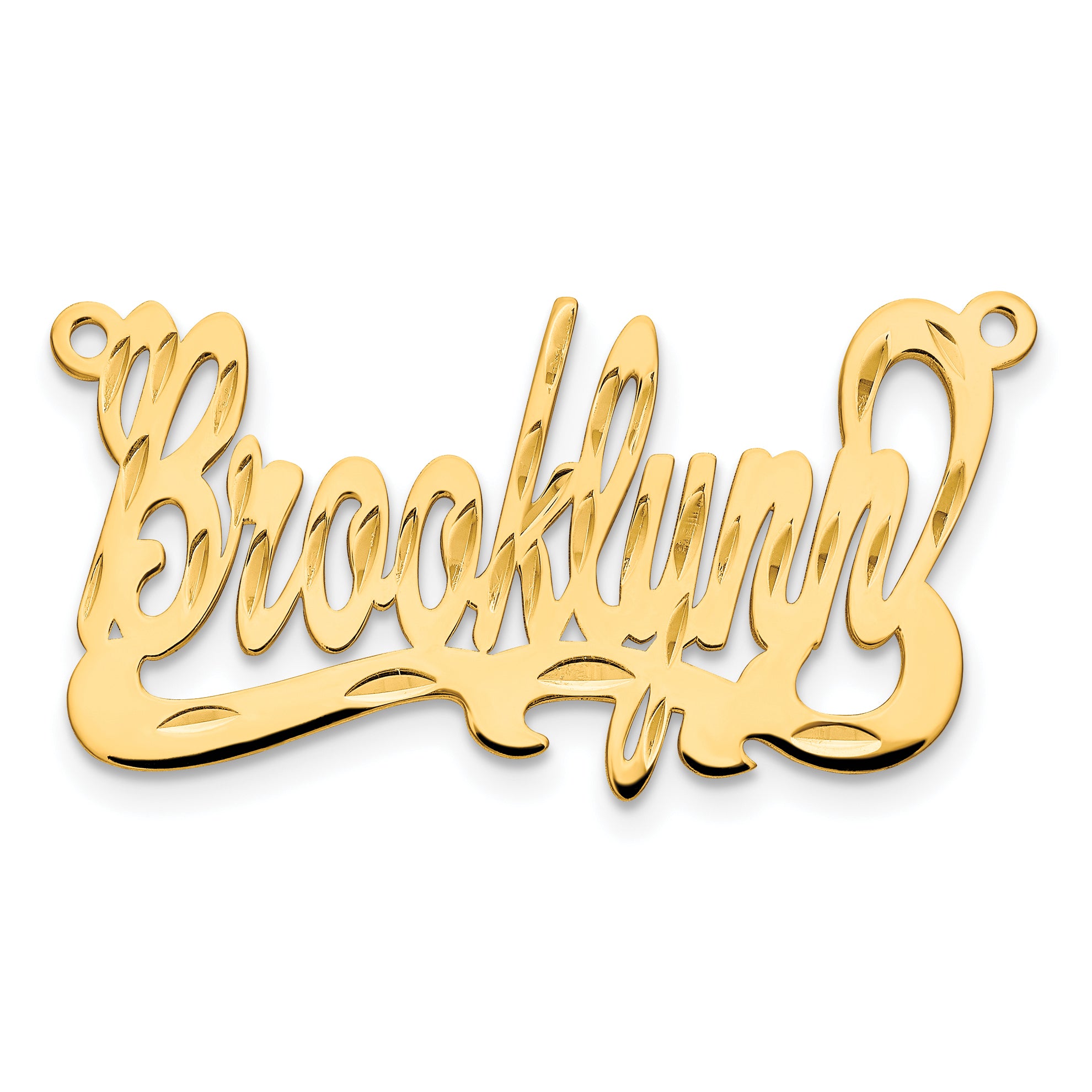10K Diamond-cut Name Plate