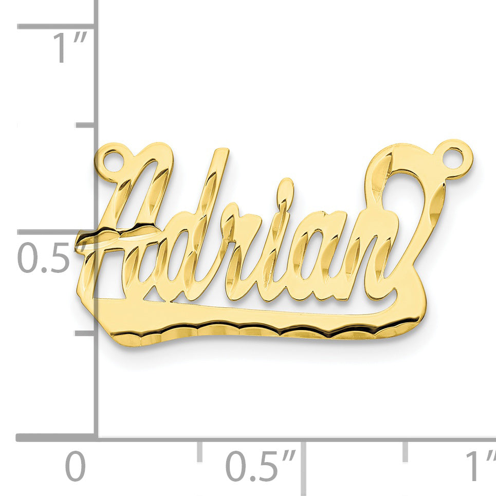 10K Diamond-cut Name Plate