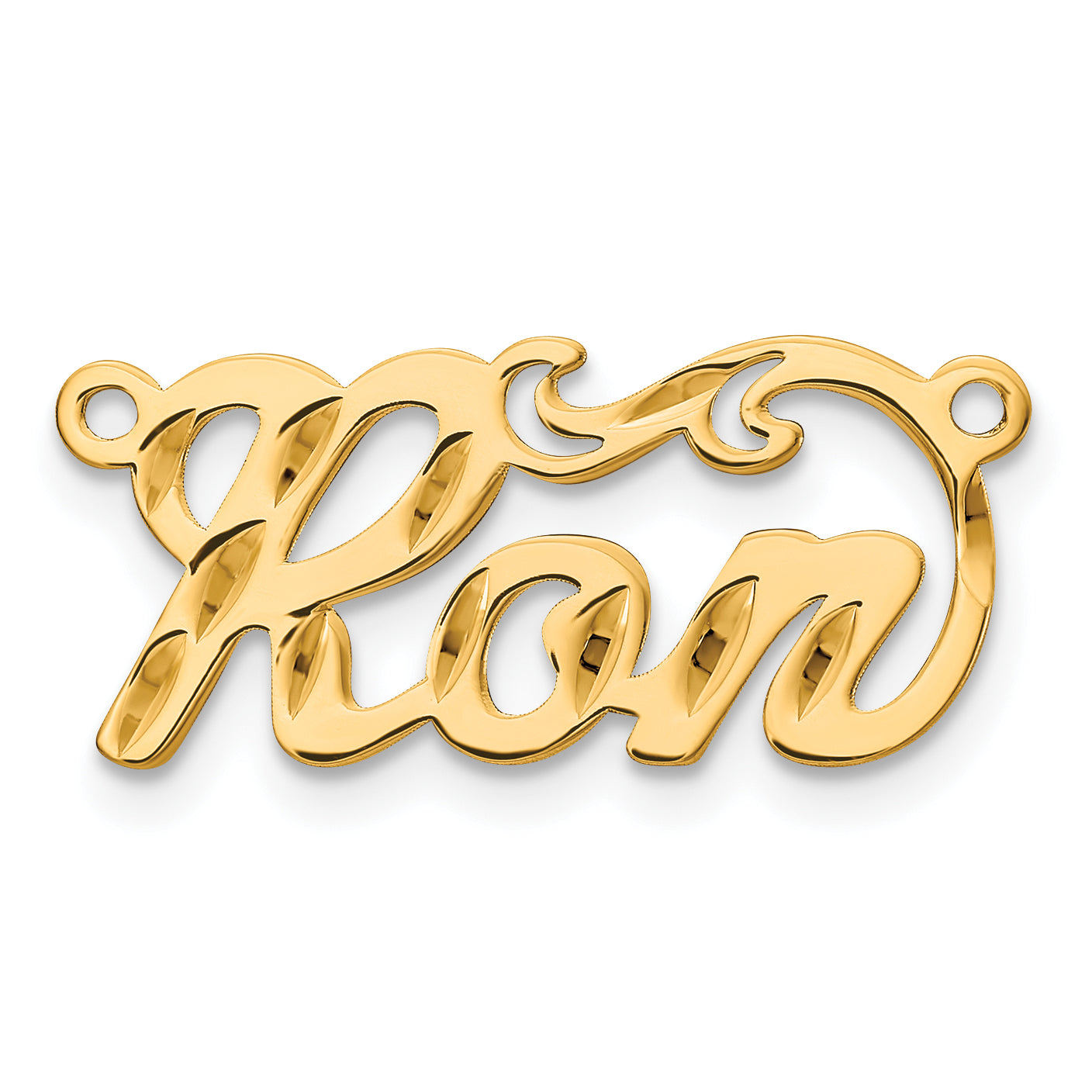 10K Diamond-cut Name Plate Secondary image