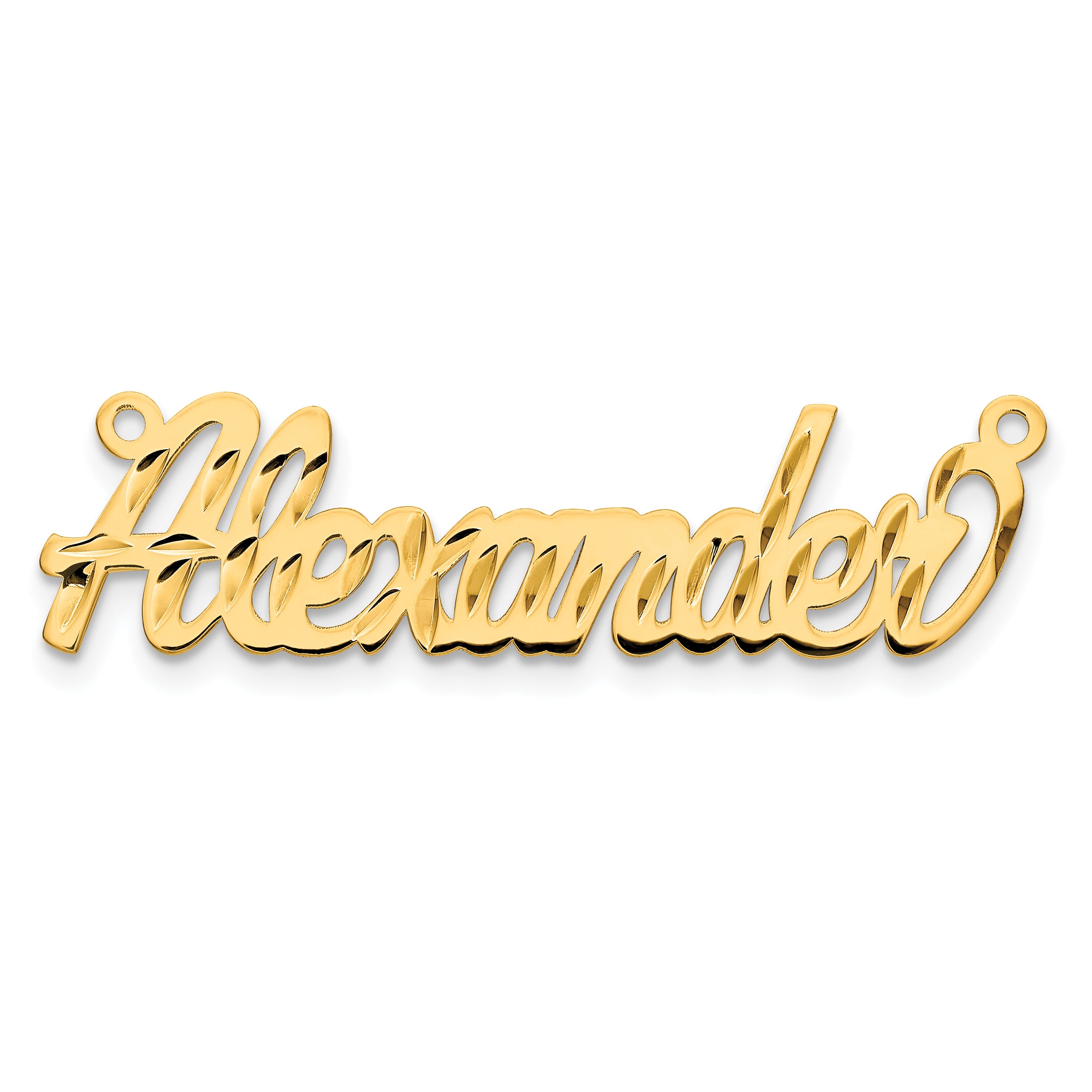 10K Diamond-cut Name Plate