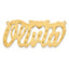 10K Satin Diamond-cut with Heart Name Plate