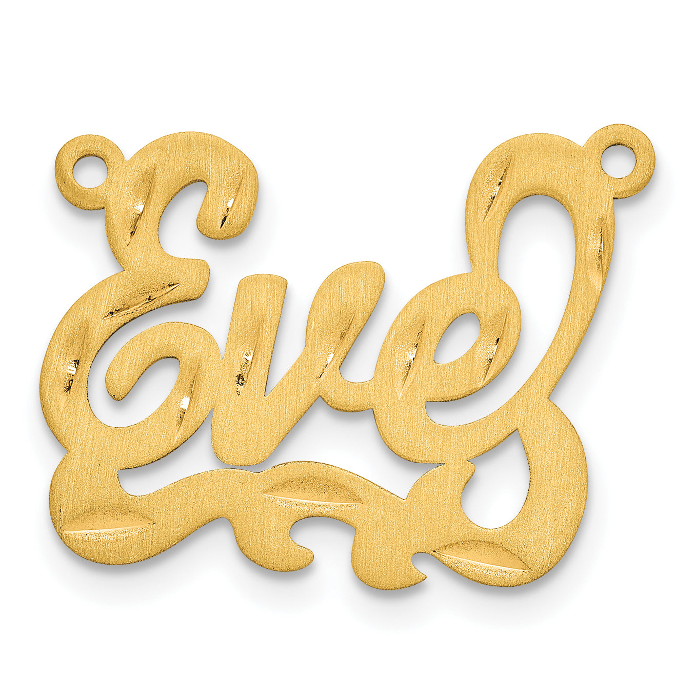 10KY Satin Diamond-cut Name Plate Secondary image