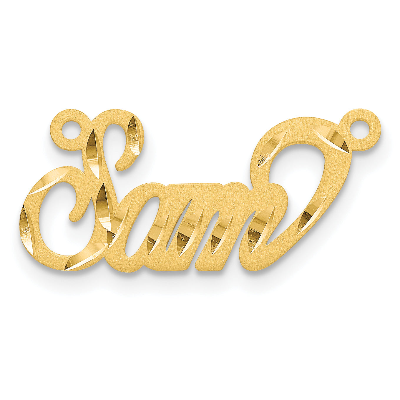 10K Satin Diamond-cut Name Plate Secondary image