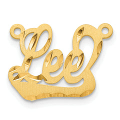 10K Satin Diamond-cut name Plate