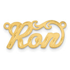 10K Satin Diamond-cut Name Plate