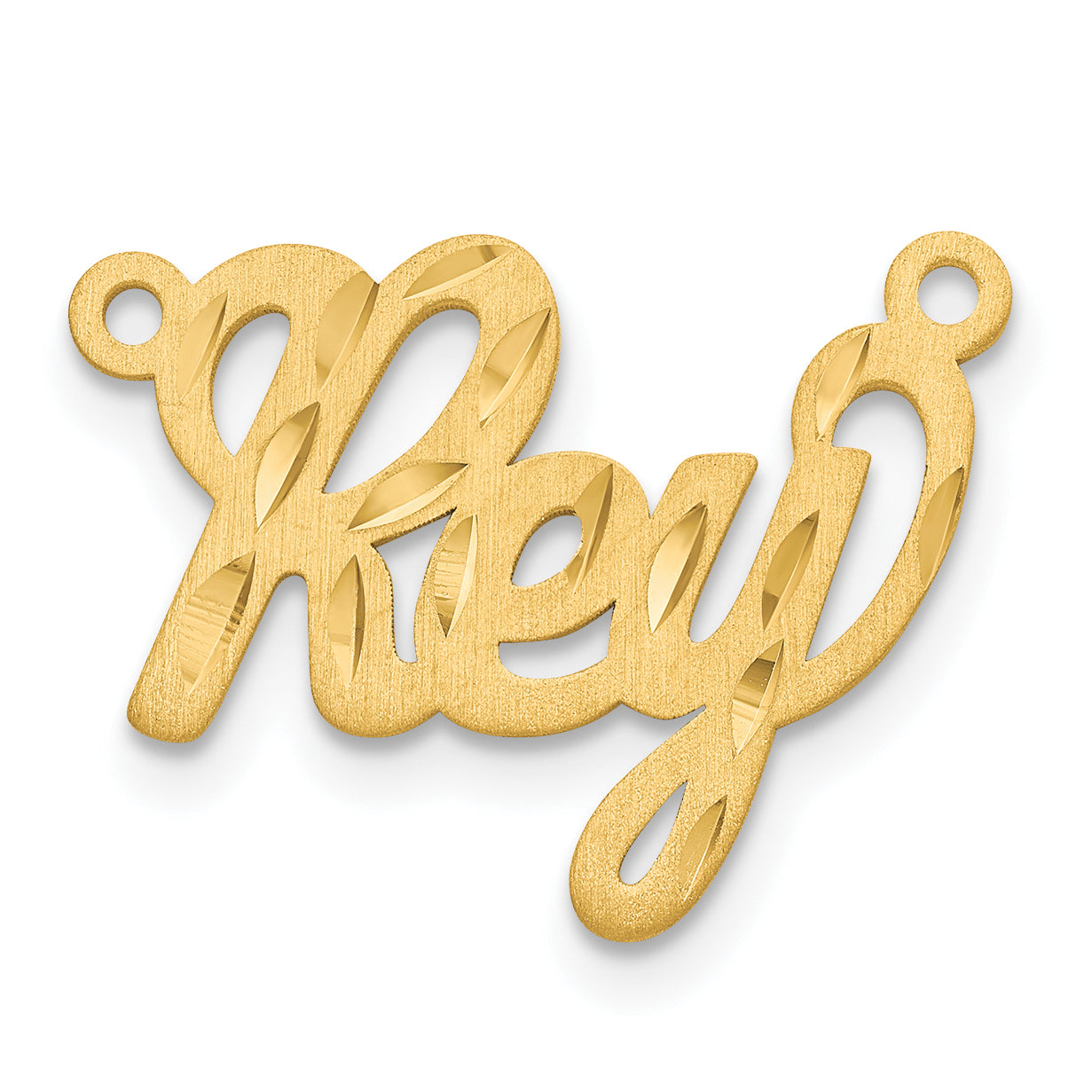 10K Satin Diamond-cut Name Plate Secondary image