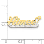 10KY Two-tone 3D Diamond Name Plate