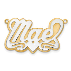 10K 3D Two-tone Polished Name Plate