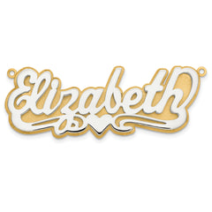 10K 3D Two-tone Polished Name Plate