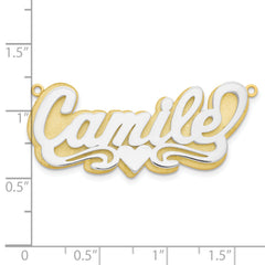 10K 3D Two-tone Polished Name Plate