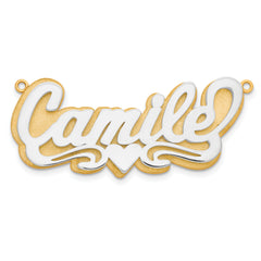 10K 3D Two-tone Polished Name Plate