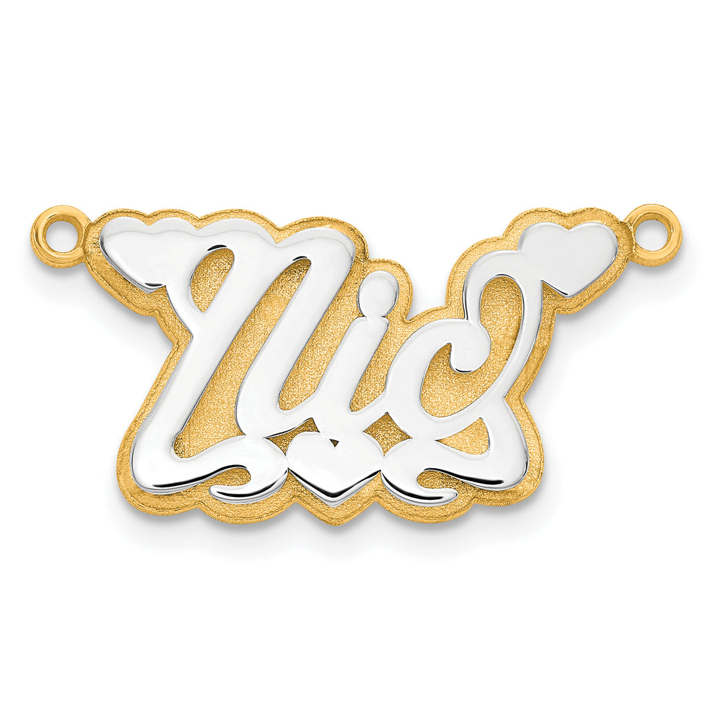 10K 3D Two-tone Polished Name Plate