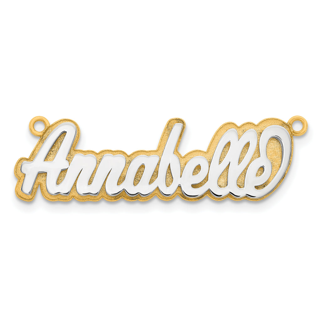 10K 3D Two-tone Polished Name Plate