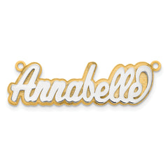 10K 3D Two-tone Polished Name Plate