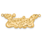 10KY 3D Diamond-cut Hearts Name Plate