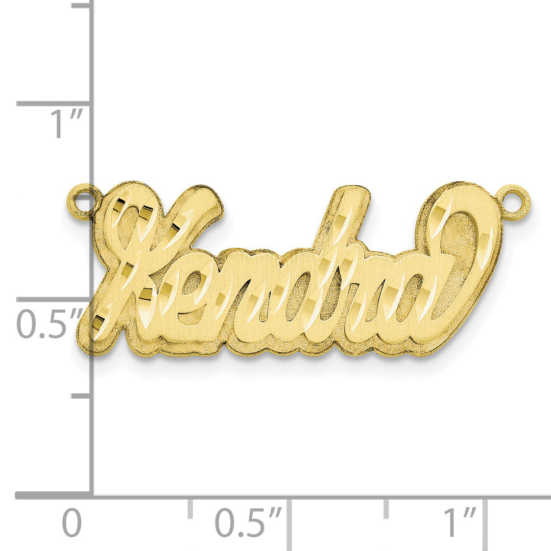 10KY 3D Satin Diamond-cut Name Plate