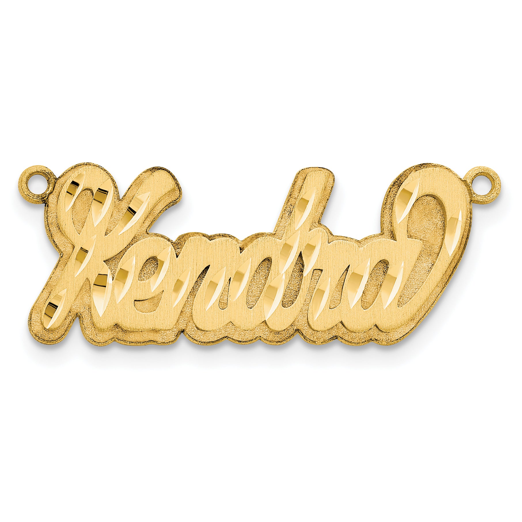 10KY 3D Satin Diamond-cut Name Plate Main image