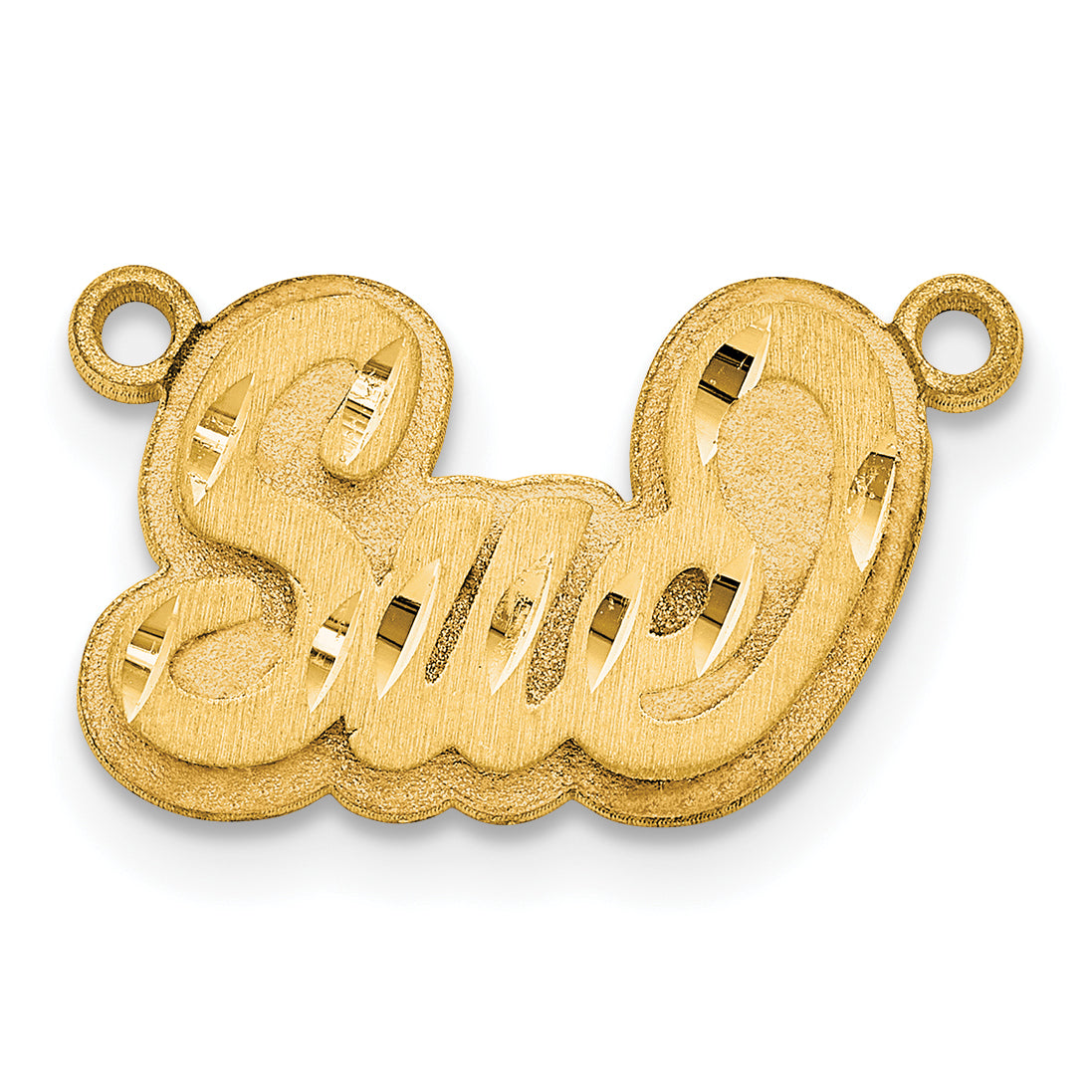 10KY 3D Satin Diamond-cut Name Plate Secondary image