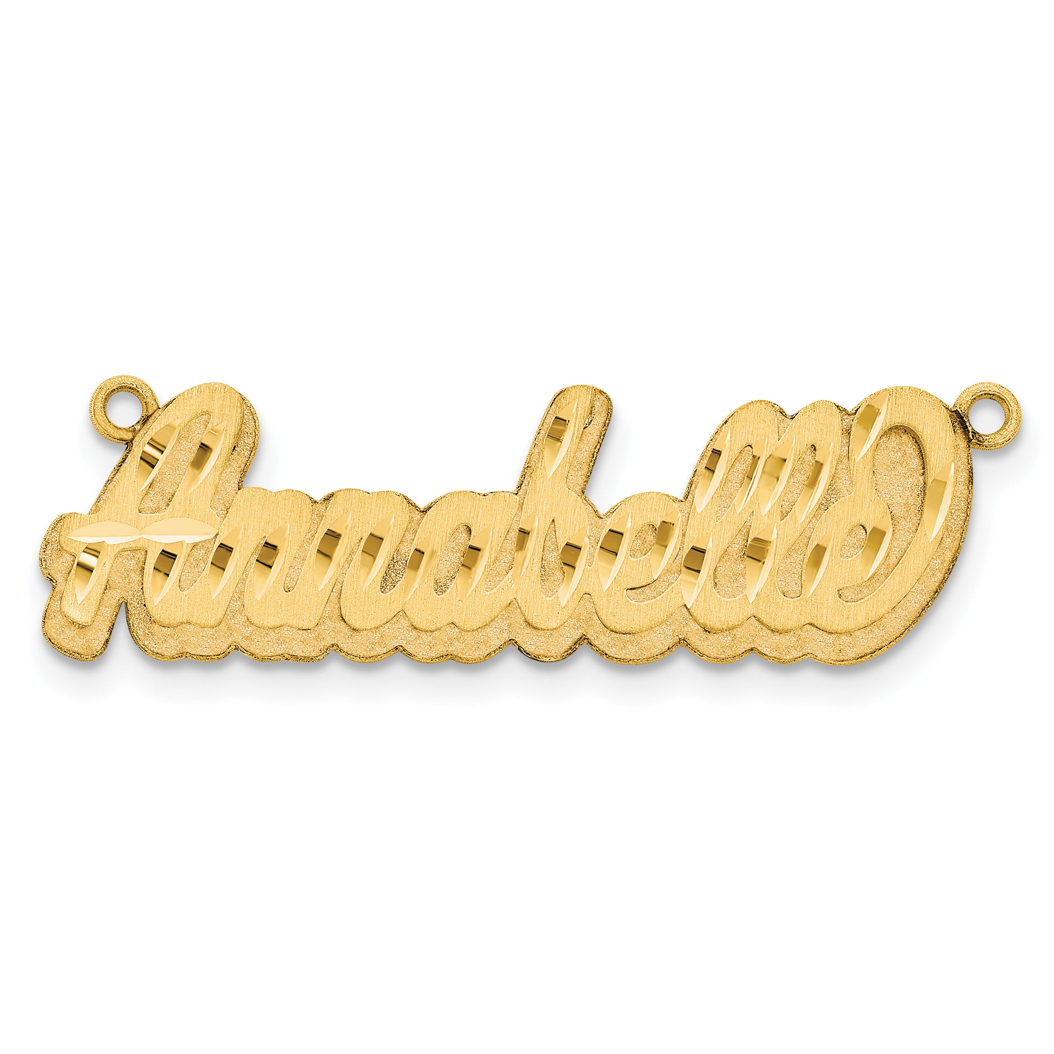 10KY 3D Satin Diamond-cut Name Plate