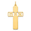 10K Polished Cross Cut-out Name Charm