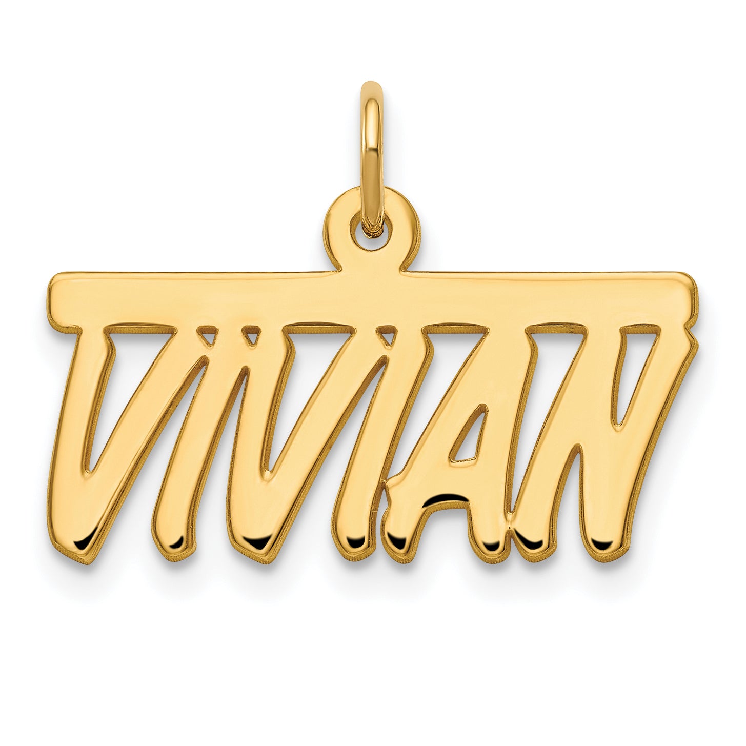 10KY Polished Bellamy Font Name Plate Main image