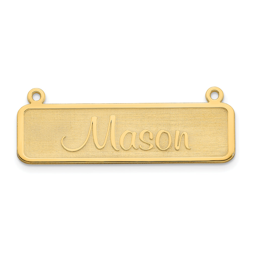 10K Satin Name Plate Bar