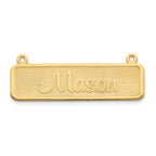 10K Satin Name Plate Bar