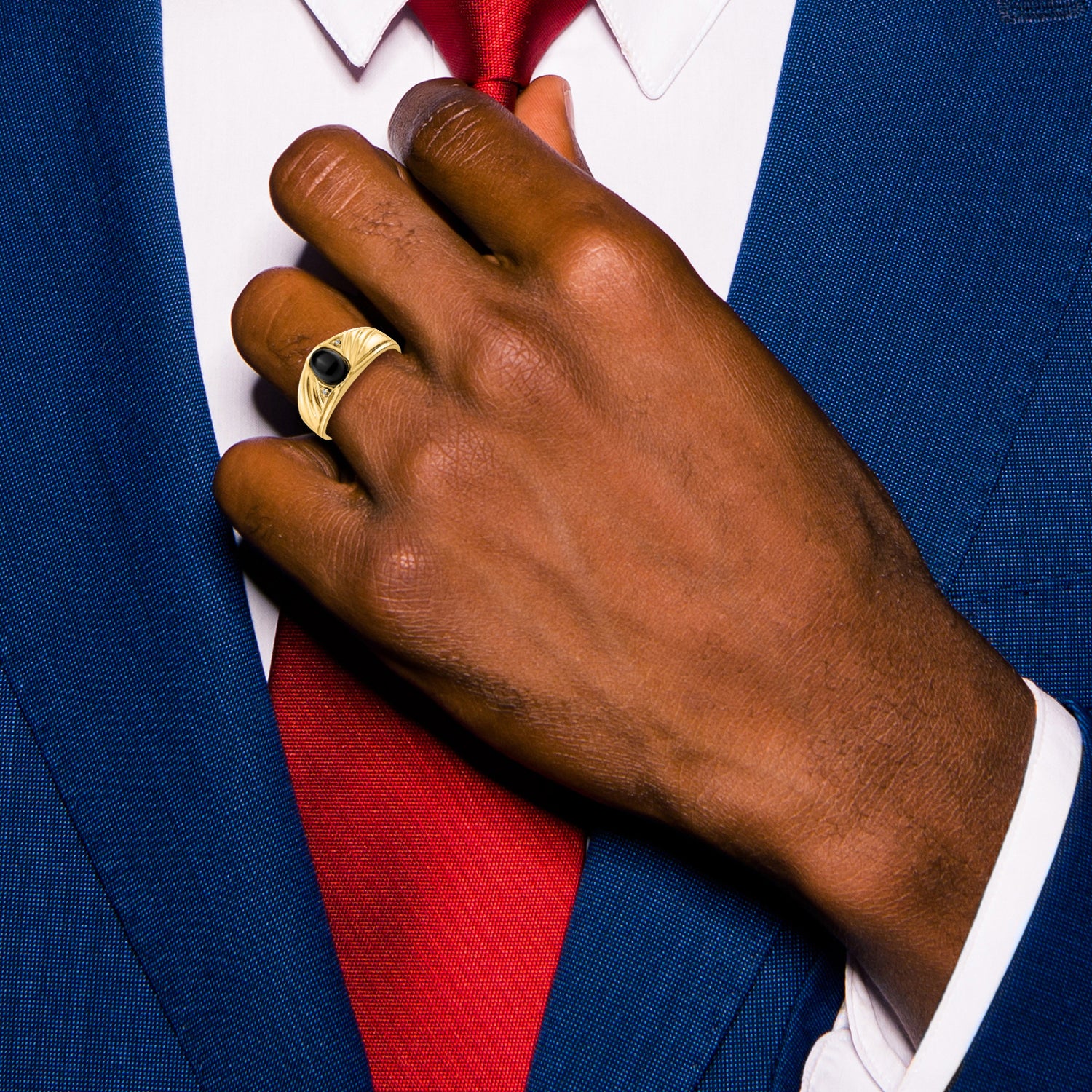 10K AA Diamond men's ring
